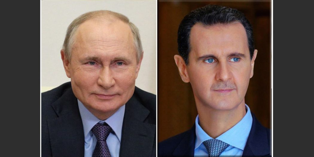 الرئيس الأسد يهنئ نظيره الروسي بمناسبة عيد “حماة الوطن” الروسي
