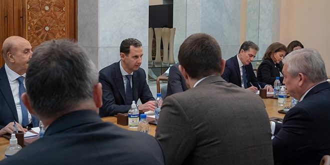 الرئيس الأسد لـ لافرنتييف: الضغوط الغربية على روسيا رد فعل على دورها المهم والفاعل